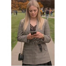 The Sex Lives of College Girls Reneé Rapp Plaid Belted Blazer
